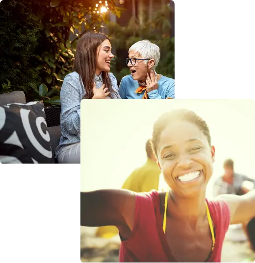 Ospite che accoglie calorosamente una viaggiatrice